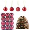 Alppihym 24 Palline di Natale 4cm - Decorazioni natalizie in Plastica, Rosso, Argento, Oro - 4 Stili diferents per Scatola di Natale