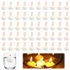 WANDGU 50 Candele Galleggianti 3.8x1.5cm in Stearina Premium, Senza Gocce e Senza Fumo - Candele da Tè con Durata 4 Ore per Decorazioni Nuziali, Centrotavola, Spa e Giardino (Luce Calda)