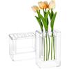 PH PandaHall 2pz Vaso Acrilico Trasparente Rettangolare Vaso da Fiori in Acrilico, 20x13.5cm Vasi Floreale Moderno per Centrotavola per Tavoli di Nozze e Sala da Pranzo