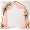 Teouuas Drappeggio di Arco Nozze, 0.75 * 6 m Decorazioni Matrimonio Rosa | Arch Draping Fabric, Il Tessuto Chiffon è Leggero, Traspirante e Ha un'Ottima Vestibilità, per Archi Nuziali e Matrimoni
