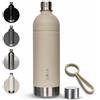 VIOK Bottiglia per Aarke Carbonator 3 & 2 e Smeg SKC01, compatibile con Brita SodaOne, Sodapop Cooper e Philips GoZero - bottiglia di ricambio in acciaio inox 1,3 L per gasatore d'acqua (1, Sand)