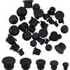 GORGECRAFT 40 PZ 5 Misure Tappo in Silicone Nero per Sale e Pepe Tappo da 5.5/8.3/10.5/12.5/14mm Tappo di Ricambio Inserto Tappo per Foro estremità Rotonda per Bottiglie Tubi Vasi di Fiori Articoli