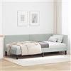 IKAYAA Divano Letto 2 Posti con Funzione Letto Cornice del Letto ad Angolo Letto Singolo per Soggiorno e Camera-Grigio chiaro-80 x 200 cm