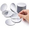 JYYWTSI 50 Pezzi 5 cm Specchio Piccolo Adesivo, Specchietti per Lavoretti, Mini Specchi Rotondi, Specchio Adesivo Argento per Fai da Te