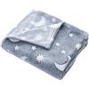 Generic Coperta in pile doppia flanella luminosa Whiterows per l'autunno, morbida coperta con stelle e luna che si illumina al buio, coperta calda e accogliente per divano 152,4 x 127 cm, grande coperta