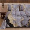 PETTI Artigiani Italiani Trapunta Invernale Matrimoniale 270 × 260 cm | Marble Grigio Scuro, Microfibra Double Face con Stampa Digitale, 300 g/m², Made in Italy