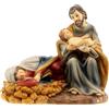 Holyart Presepe Resina e Stoffa: Natività Madonna dormiente resina dipinta a mano 10x15x10 cm