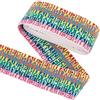FINGERINSPIRE Fascia elastica in nylon da 3,65 m, larghezza 50 mm, per cucire, piatta, con motivo a lettere, fascia elastica colorata in pizzo per abiti, cintura, parrucche, fasce e accessori da
