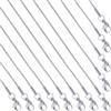 SUNNYCLUE 12 CONFEZIONE 20 pollici/ 0.5 m 1 mm Collana A Catena A Forma di Serpente In Acciaio Inossidabile Collana In Argento Sfuso Che Produce Fermagli per Artigli di Aragosta In Metallo Catene A Ma