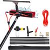 YFSMBD Kit Pulizia Pannelli Fotovoltaici Telescopica 3-20 m,Tergivetro,Dosatore di Sapone e 20m Tubo, Spazzola per Pannelli Solari Lavavetri, Scopa per Lavaggio Finestre Tetti (35cm Spazzola,6m)