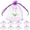 AUTSUPPL 20 Pezzi Sacchettini per Lavanda Vuoti in Mesh Porpora, Eleganti | Borsa Piccola a Rete, Sacchetti Organza Vuoti, Chiusura Facile, per Fiori Secchi e Capi