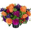 Memobloom Fiori Finti con Cimitero Vaso, Arancioni Viola | Rose Garofano Artificiali in Vasi, Rosa Finte Mazzo Fiori di Seta per Cimiteri, Lapidi Esterno Decorazioni, Tomba Addobbi