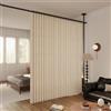 graneat Blackout, tenda divisoria pieghevole, extra larga, per porta, armadio, camera da letto, ufficio, con ganci e nastro (colore beige, altezza 240 x larghezza 200 cm (confezione da 1)