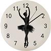 DJNGN Orologio silenzioso Orologio da parete 12Non ticchettio Donna Ballerina Ballerina Danza Orologio a batteria Creativo Decorazioni per la casa alla moda per cucina Ufficio Scuola Soggiorno