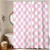 AUYAO Tenda Doccia 180 x 180 CM, Tenda per Doccia Impermeabile Polyester, Antimuffa, Senza Trapano, con 12 Anelli, Orlo Ponderato, Tende Vasca da Bagno per Casa Hotel
