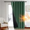 Deconovo Tenda Oscurante Termica Doppio Strato, Antivento, Pesante, Isolante per Freddo e Caldo, Adatta per Finestre e Porte, 200x280 CM, Verde Scuro, 1 Pezzo - Certificata OEKO-TEX® STANDARD 100