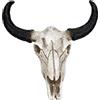 LXLUOO Arazzo da parete con teschio di mucca, resina Longhorn cranio mucca, decorazione da parete per cameretta dei bambini, decorazione in resina con foro di sospensione