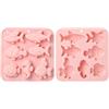Ipotkitt 2 stampi in silicone a forma di animali marini rosa per caramelle a forma di pesce oceano cavalluccio marino per gelatina, fondente, cioccolato, caramelle, ghiaccio, torte fai da te, keto fat