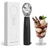 Umllpet Cucchiaio riscaldato per gelato nero | Acciaio inox, 3 livelli temperatura 49-71°C, ricaricabile USB-C, display LED, impermeabile IP67 per gelato duro
