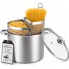 Generico Pentola Spaghettiera Doppio Cestello in Acciaio Inox 18/10 - Triplo Fondo per Induzione e Gas, Cuoci Pasta con Cestelli Separati, Cottura Multipla per Pasta e Verdure (30CM)