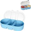 samyihe Contenitore Snack Box, Porta Merenda con 3 Scomparti, Portamerenda con Coperchio, Porta Pranzo Piccolo in Silicone, Riutilizzabile Lunch Box, Portatile Portapranzo per Lavoro Feste Viaggi Picnic
