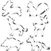Augesak 6 Pezzi Stampini per Biscotti a Forma di Animali Della Foresta, Set di Formine per Biscotti Animali, Stampi Biscotti per Acciaio Inossidabile, Tagliabiscotti Pasticceria per Decorazioni in Fondente