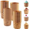 PRITOK Mini pirottini di carta: 200 pirottini per muffin in carta, piccoli pirottini per cupcake, carta kraft per muffin, muffin per Pasqua, matrimoni, feste, panettoni, quattro motivi