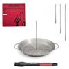 GRILLAMA Set Spiedo Verticale Al Pastor, Padella 30,5 cm, 3 Spiedi | 3 Altezze, Acciaio Inox, Griglia Rialzata, Per BBQ Kamado e Forno