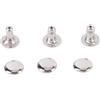 BAOFUYA Set di 500 rivetti a testa singola per pelle, 7 x 6 mm, in acciaio inox, con testa rotonda a bottone, borchie in metallo, per riparazioni fai da te di borse, cinture, borse e scarpe