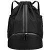 Generic Zaino da basket con coulisse con scomparto per scarpe per donne e uomini, borsa sportiva per calcio, basket, nuoto