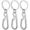 ibasenice 3 Pezzi Portachiavi Moschettone in Lega di Titanio, Argento | Design Minimalista Sgancio Rapido, Clip per Borsa, Set, per Chiavi e Zaini