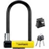 Kryptonite New York Standard Lucchetto a U, Livello di Sicurezza 9/10 | Con Staffa FlexFrame, Acciaio Temprato, Rivestimento Protettivo in Vinile, per Bici, E-bike e Moto, 2,02 kg, 10,2 x 20,3 cm
