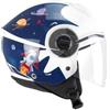CGM Casco open face young, 261S MINI SPACE Blu Bianco, YL (51-52cm)