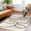 Livabliss Lucca Tappeto Salotto Moderno Astratto Tappeto Soggiorno, Camera da Letto, Pranzo Moderni Tappeti Effetto Marmo, Morbido e Pelo Corto, Ampio 130x170 cm, Neutral Avorio e Nero