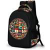 WECECE Zaino Scuola National Flag Ragazza 13 Anni Zaino Scolastico World Map Design Ragazzi Media Cartella per Libri Laptop Porta del Frigorifero, Bookbag Attività Scolastiche