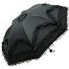 Ro Rox Gothic Parasol Ombrello pieghevole Goth Protezione solare con dettagli in pizzo