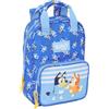 safta BLUEY LET'S PLAY - Zaino per bambini, adattabile con manici, tessuto riciclabile, ideale per bambini di diverse età, comodo e versatile, qualità e resistenza, 20 x 8 x 28 cm, blu, M, Casual
