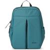 KCB Zaino piccolo Skid, design urbano e funzionale, tasche interne ed esterne organizzate, tasca nascosta di sicurezza, manici regolabili, 100% vegano, Petrolio, Piccolo, Casual