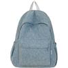 Kexpery Zaino Donna in Denim Brillante con Strass Borsa Spaziosa Stile per Viaggi, Studi, Appuntamenti, Azzurro, Moyen, alla moda