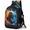 WECECE Zaino per la scuola, da calcio, verde, per ragazzi e adolescenti, zaino leggero per la scuola o i viaggi, Style-9, Einheitsgröße, Artigiano