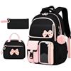Penlimly Zaino Scuola per Bambini con Borsa Pranzo 3 Pezzi Impermeabile Con Astuccio | Borsa da Viaggio Studenti per Libri di Abbigliamento Cancelleria Portafoglio Viaggio Outdoor e Pendolarism