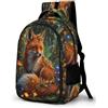 WECECE Zaini Fox Printed Bambino 7 Anni Zaino per Computer Animal Fox Bambina Elementare Cartella Scolastica Leggero Impermeabile Viaggio Uso Quotidiano Daypack
