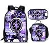 Generisch Penggen KATSEYE - Set di 3 zaini per la scuola, con borsa per il pranzo e astuccio, per ragazze e ragazzi, 42 x 28 x 12 cm, leggero, stile K-Pop, per scuola e tempo libero, 3, media, Zaino