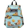 RPLIFE Zaino personalizzato per ragazzi con nome personalizzato, zaino per moto, Carino Capibara Arance, Medium, Zaini Carino