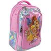 PRESTIGE & DELUXE Zaino Scuola Winx per bambine Version Tonda organizzato 3 Scomparti zip primaria + kit penne e portachiave paillettes