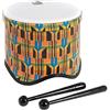 TOCA World Percussion Freestyle 2 Tom Tom (tamburo ottimale per circoli di tamburi, scuole e asili, in robusto materiale sintetico, diametro: 9,5, altezza: 8), Tessuto Kente