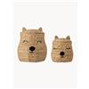 Bloomingville Mini Set di 2 cestini portaoggetti per bambini in fibra naturale Berny - Beige