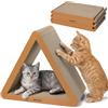 Gimars Tiragraffi in Cartone per Gatti, Triangolare, fino a 10 kg | Cartone reversibile, uso verticale e orizzontale, montaggio rapido a incastro, più modi di gioco, per gattini e gatti piccoli