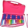 Alysée-Metallofono con 25 Piastre Cromatiche, Astuccio con Maniglia e Mallets Inclusi, Strumenti Musicali a Percussione, Metallofono Scuola Media con 25 Tasti Compatto Facile da Trasportare, Xilofono