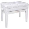 Roland RPB-500PW Sgabello per pianoforte con scomparto per gli spartiti, seduta in vinile, colore: Polished White